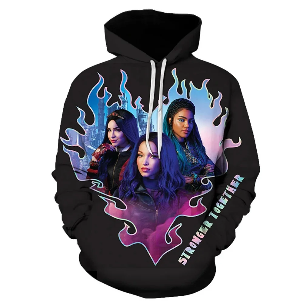 Disney Descendants Hoodie Sweatshirts Men Women Fashion Casual Cool Pullover Boys Girls Harajuku Streetwear Hoodies