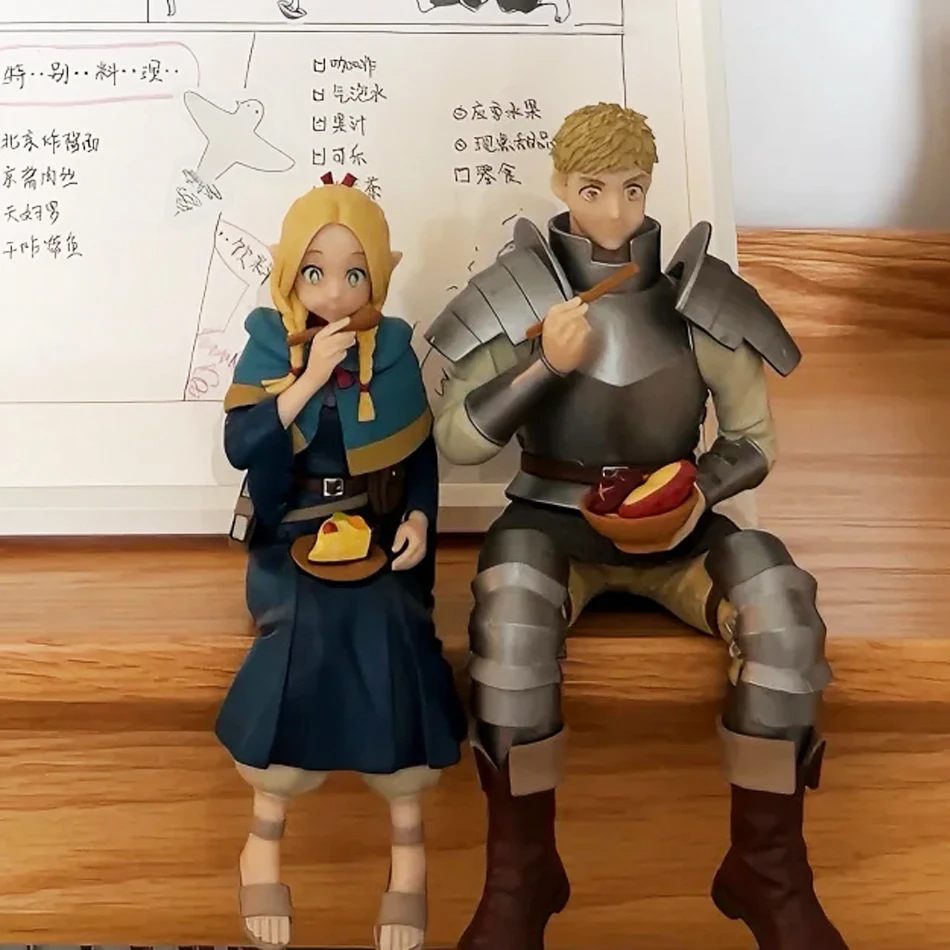 Heerlijk In De Dungeon Marcil Donato Anime Meisje Standbeeld Dungeon Food Leo Stouten Action Figure Model Zitten Pop Speelgoed Gift's