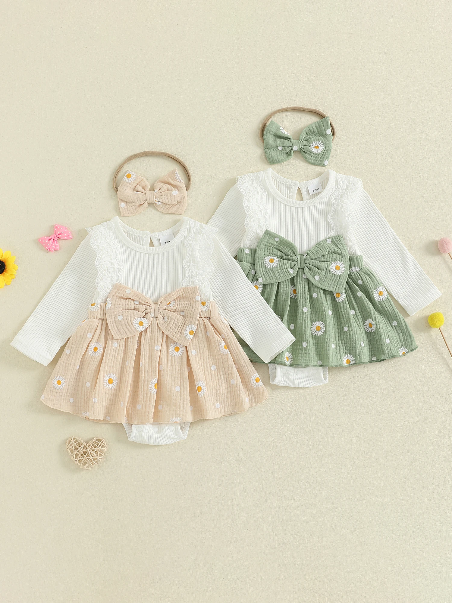 

Стильное платье-комбинезон с цветочным принтом для маленьких девочек, рукавами с рюшами и подходящим комплектом с повязкой на голову для модного образа