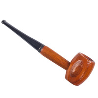 Wood Tobacco Somking Pipe Portable Straight Bent Small Somking Tobacco Pipe Men's Wooden Pipe Smoker Gift