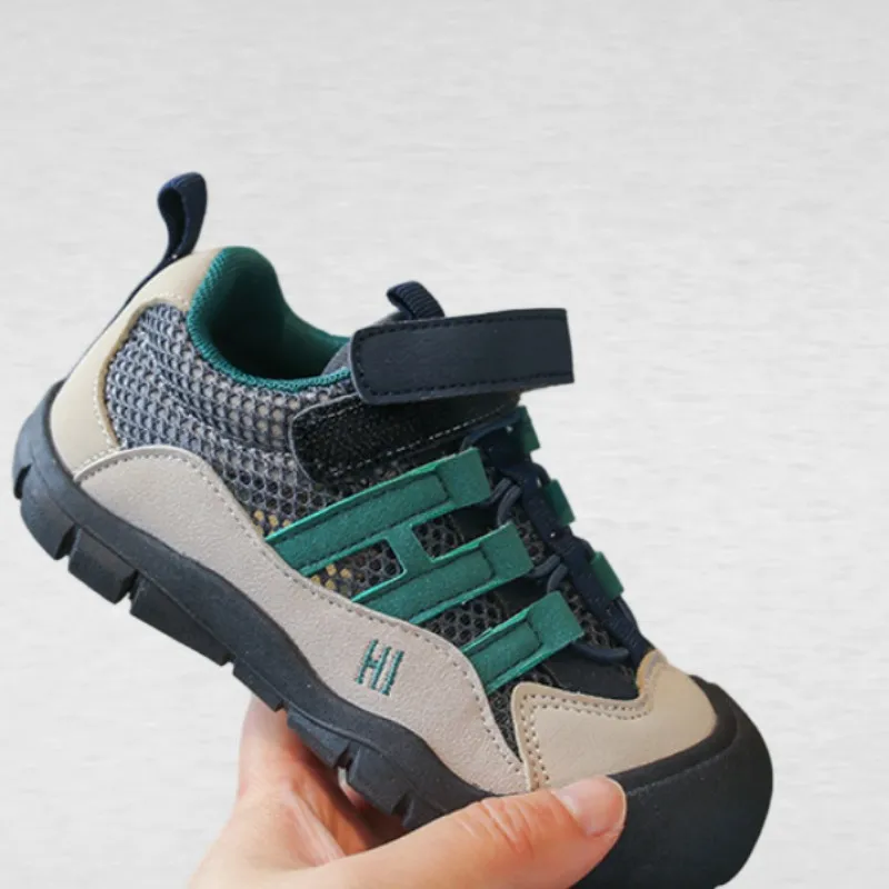 Fashionable Girls' Breathable Mesh Sports shoes 2026 Spring Autumn New Green Boys' lightweight versatile outdoor Casual shoes