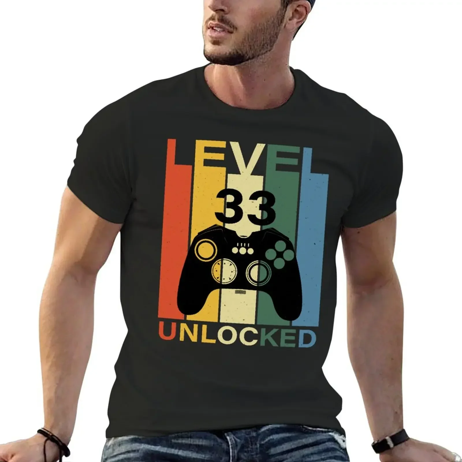 Level 33 Unlocked T-Shirt quick-drying custom t shirt plain white t shirts men