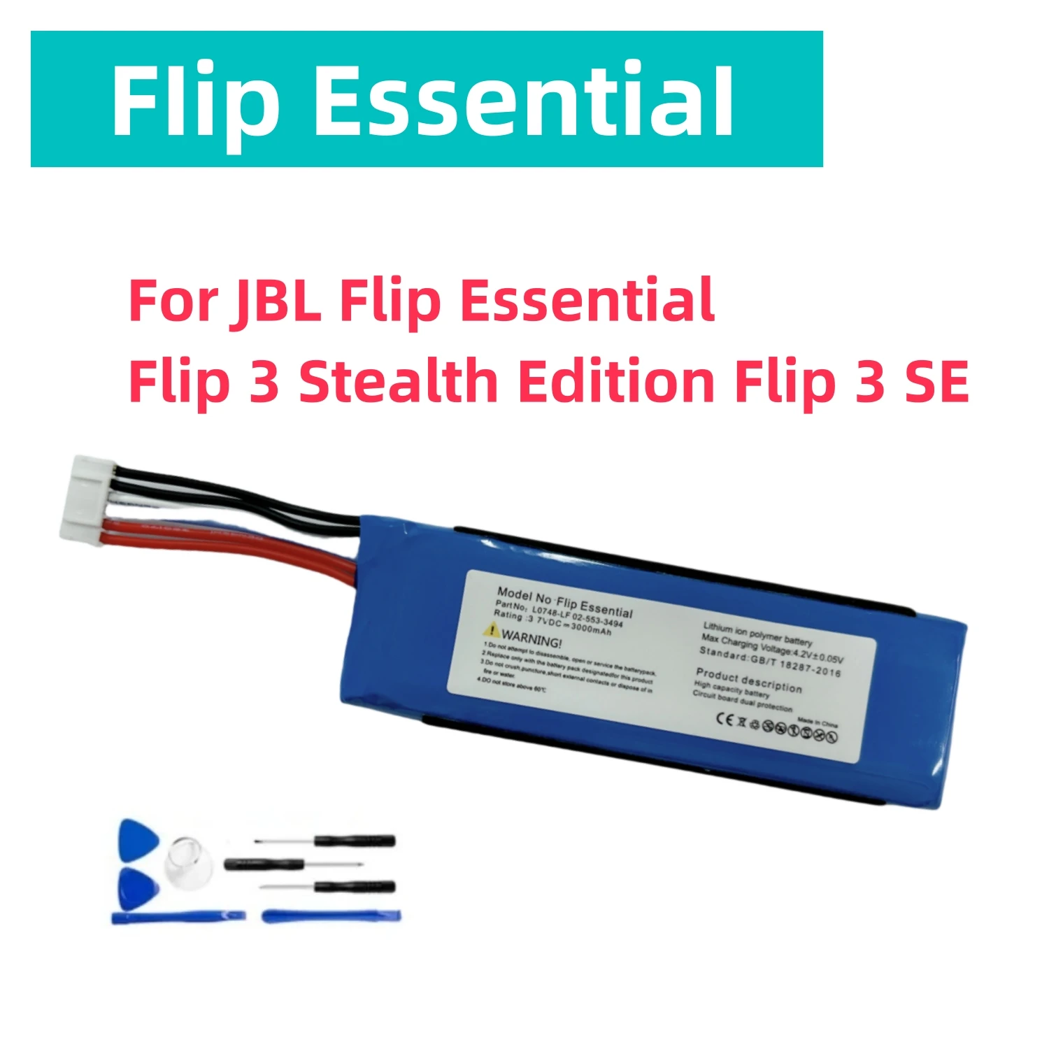Batterij voor JBL Xtreme, GSP0931134 02