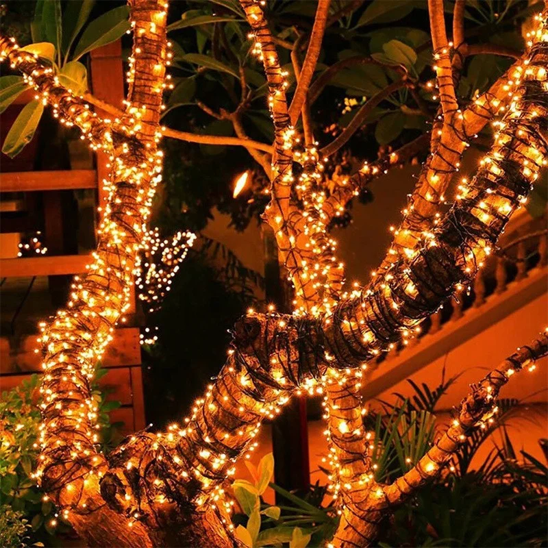 LED Solar Light String 8 Functions Outdoor Waterproof Starry Sky Atmosphere Lighting Garden Patio Lawn Porch Gate Decoration