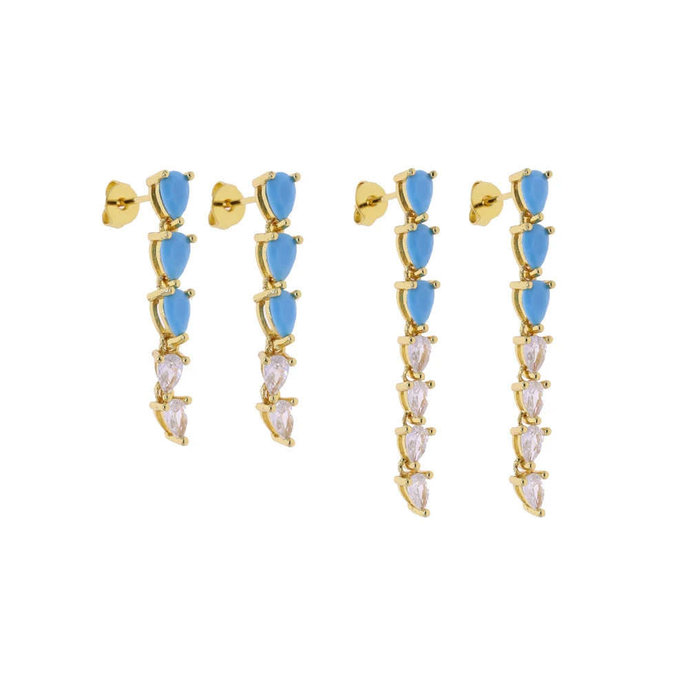 2026 Inlaid Water Drop shaped Turquoise CZ Bracelet Ring Integrated Bracelet Fashion Women's Party Banquet Bracelet Jewelry