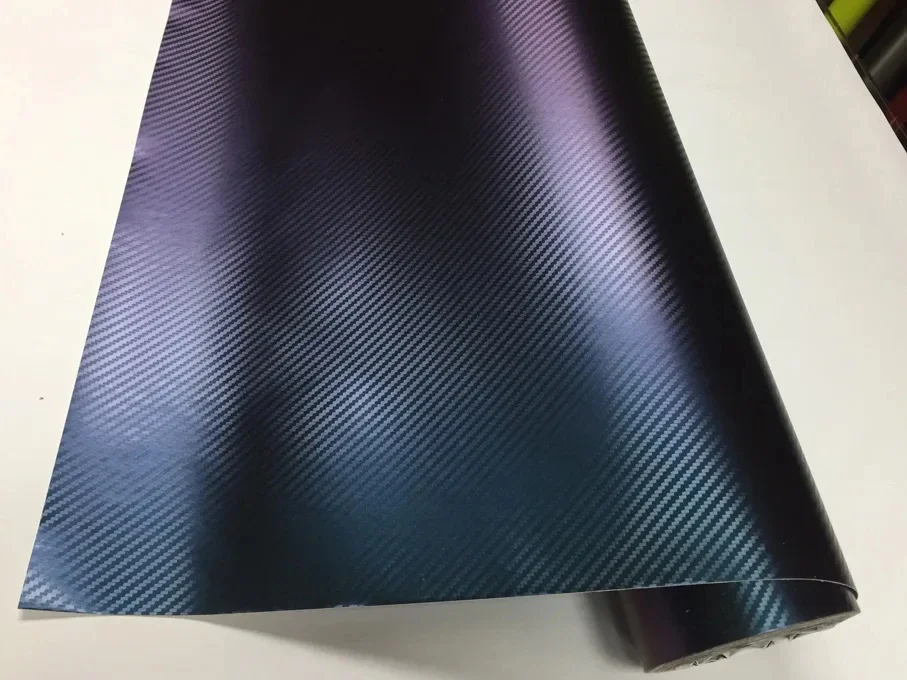 2025 Brons tot rood Chameleon 3D koolstofvezel PVC vinyl wrap sticker folie afdekfolie voor lichaam