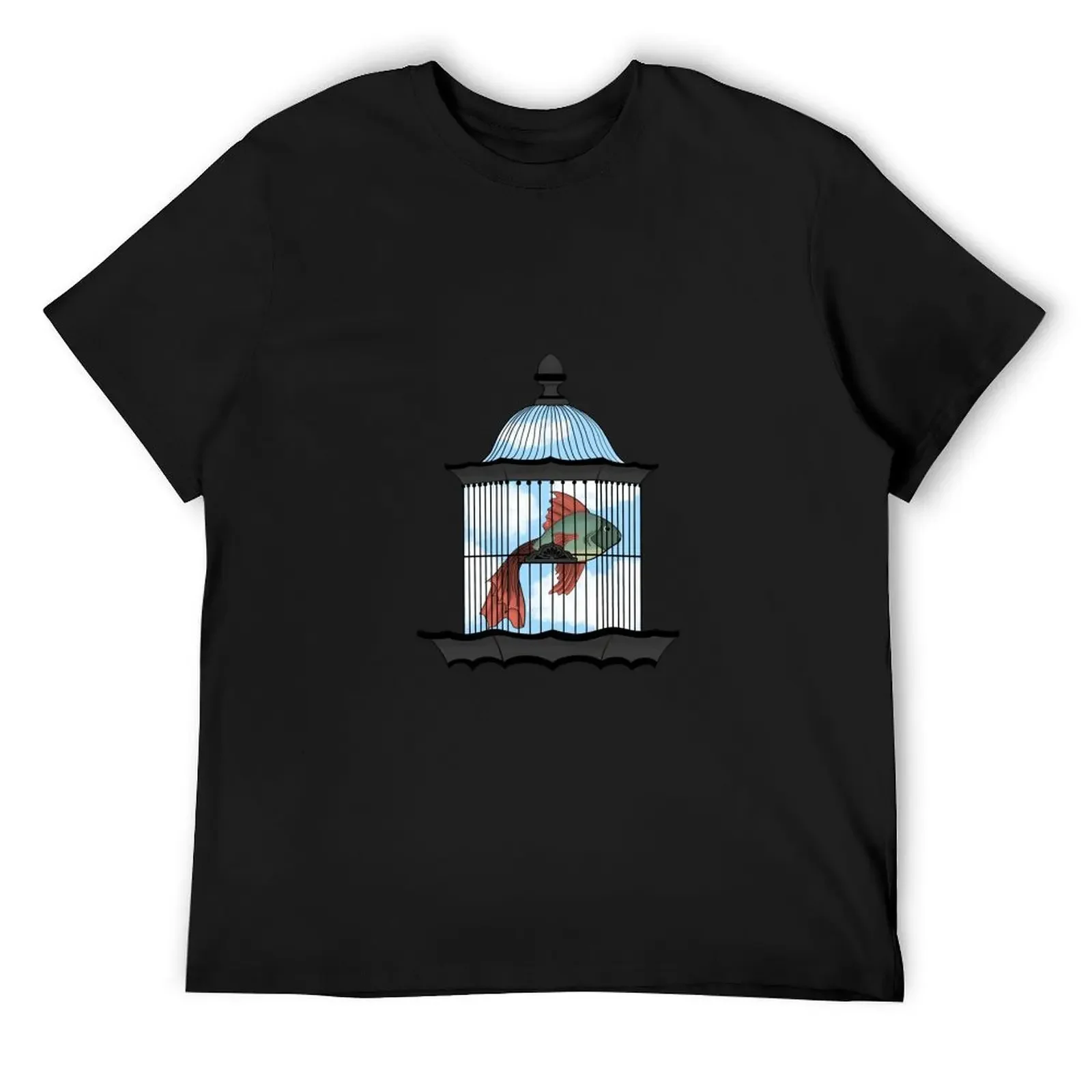 Fish In A Birdcage T-Shirt customizeds anime t shirts plus sizes graphics clothing for men