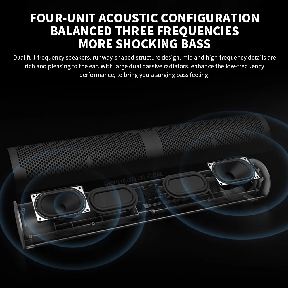 Redmi Computer Speaker Four-Unit Two-Channel Stereo RGB Ambient Light Bluetooth 5.0 Built-in Microphone Knob Control -CN Version