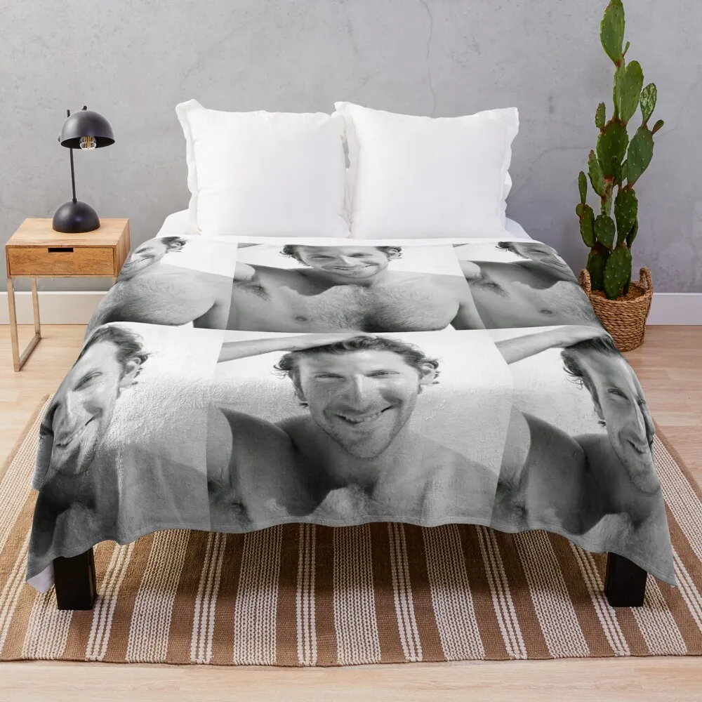 Bradley Cooper shirtless Throw Blanket valentine gift ideas Retros Blankets