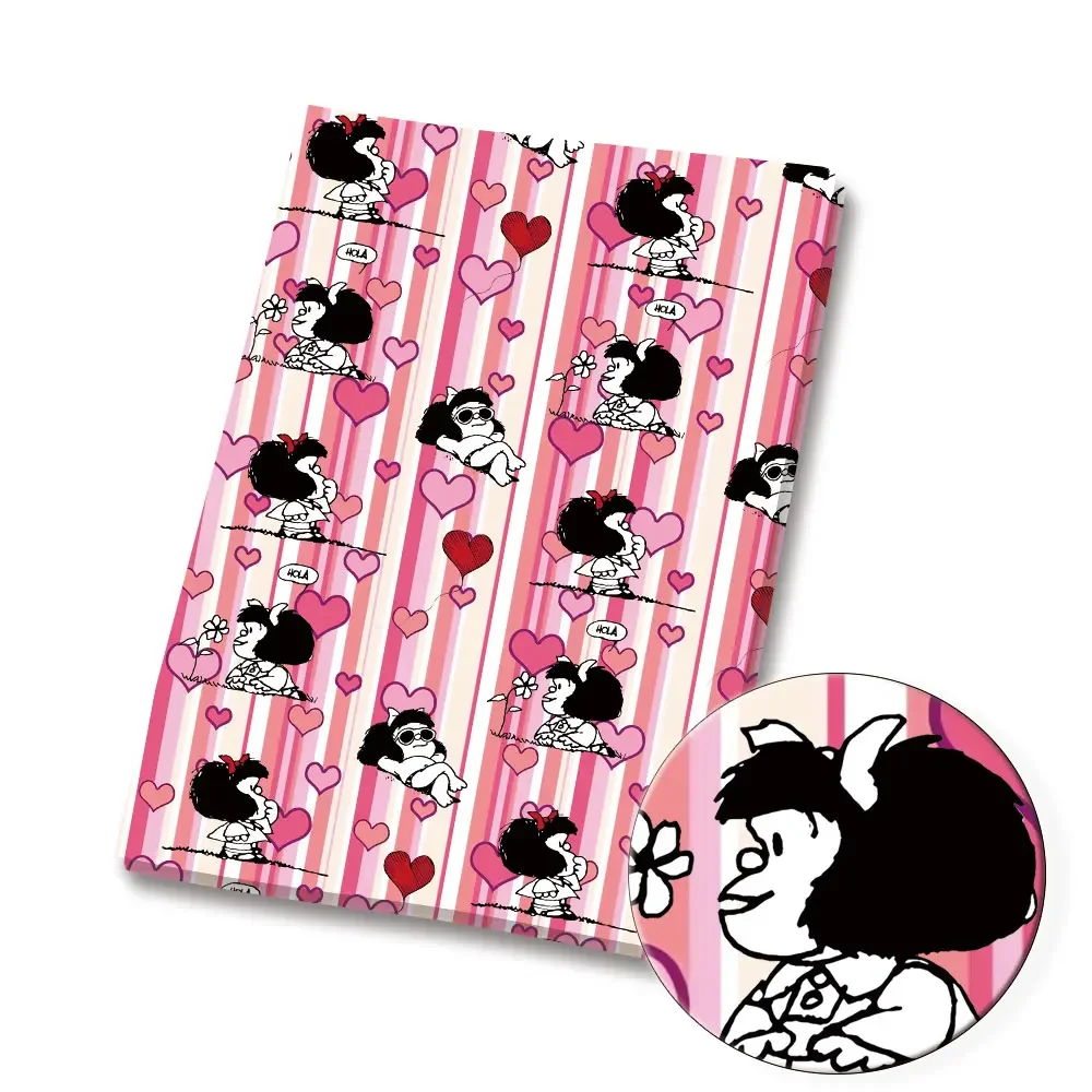 Mafalda tkanina Cartoon140*50cm ręcznie szycie Patchwork pikowanie sukienka dla dzieci prześcieradło domowe tkanina z nadrukiem tkanina do szycia