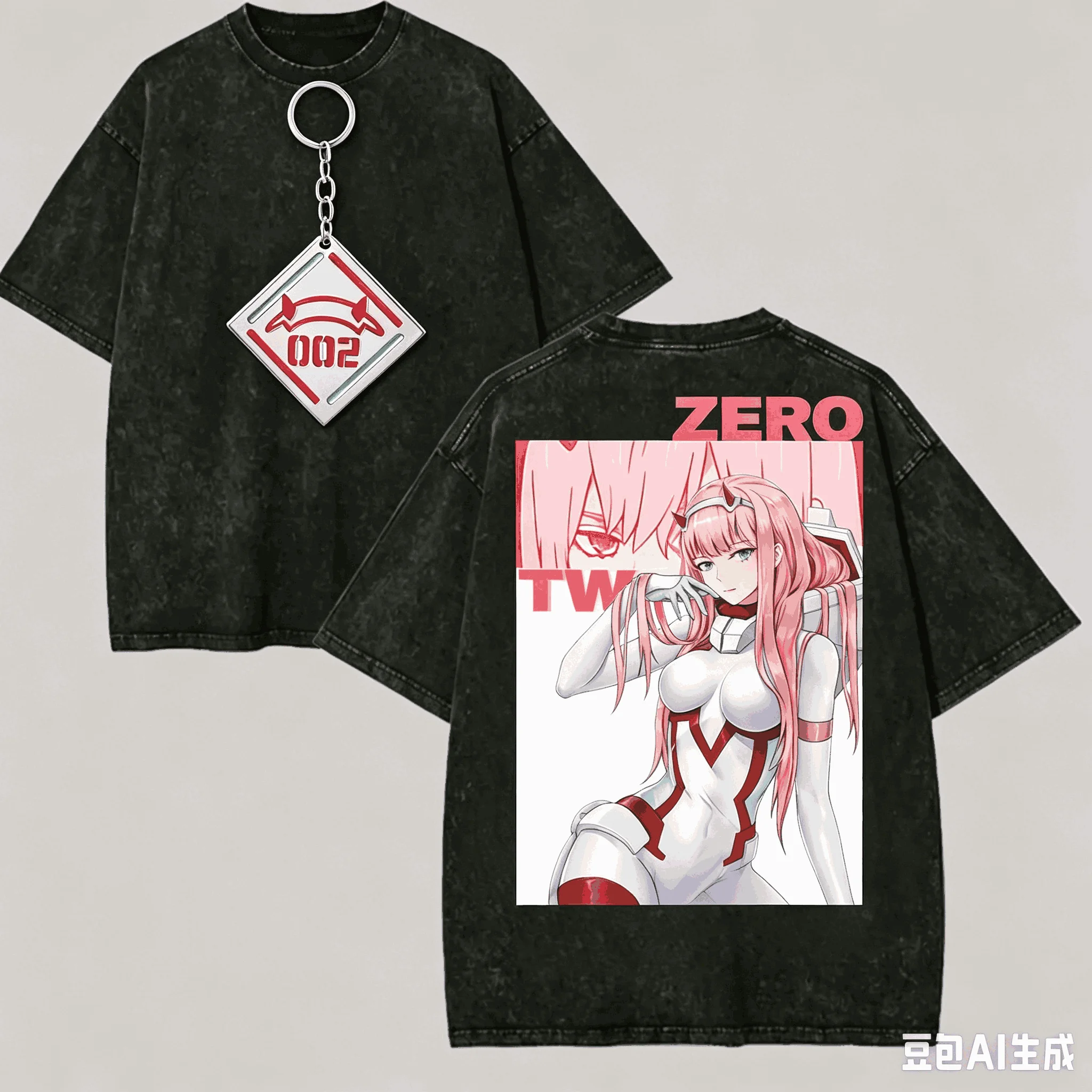 Darling in the Franxx Washed T shirt Anime Lover Harajuku New
