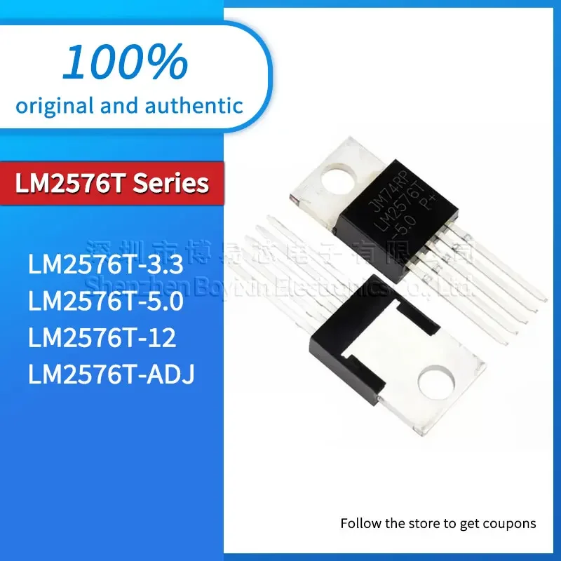 

5pcs/batch LM2576T-ADJ LM2576T-12 LM2576T-5.0 LM2576T-3.3 Original genuine TO-220-5