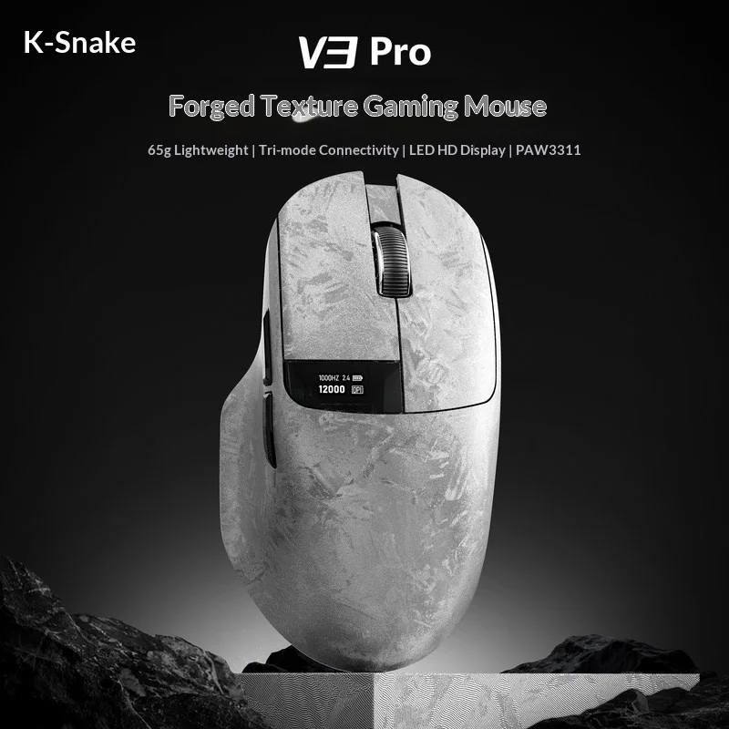 Viper Viper V3 Pro Wireless Gaming Mouse Tri Mode Bluetooth Wired PAW3311 12000DPI LED Display 500mAh For E-Sports Gamers - Aliexpress Deal