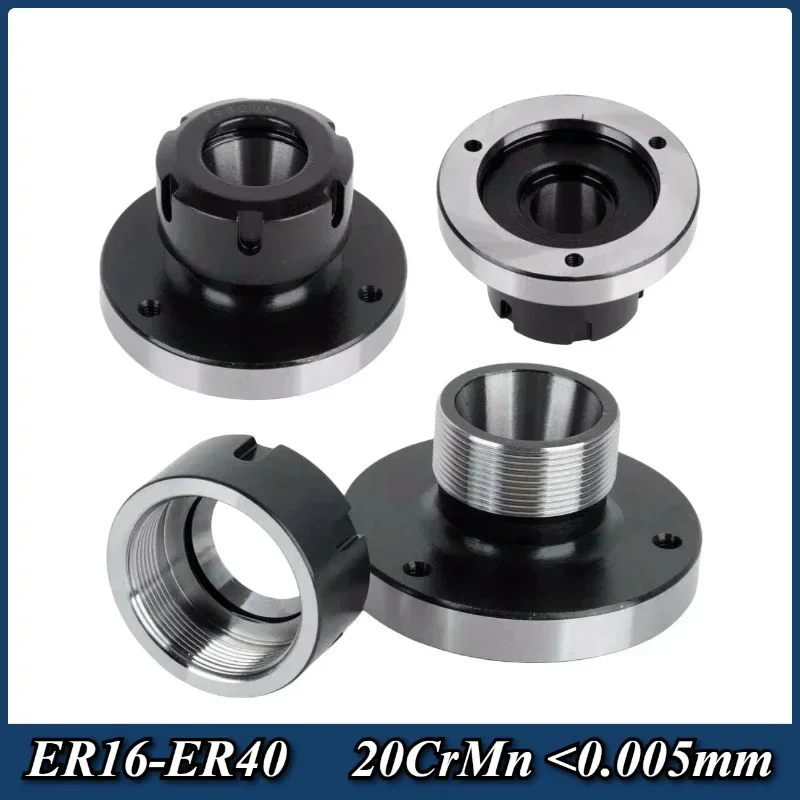 

80mm/100mm/125mm Diameter ER16 ER20 ER25 ER32 Collet Chuck High Accuracy Carbon Steel Fixing Chuck Holder ER Collet Chuck