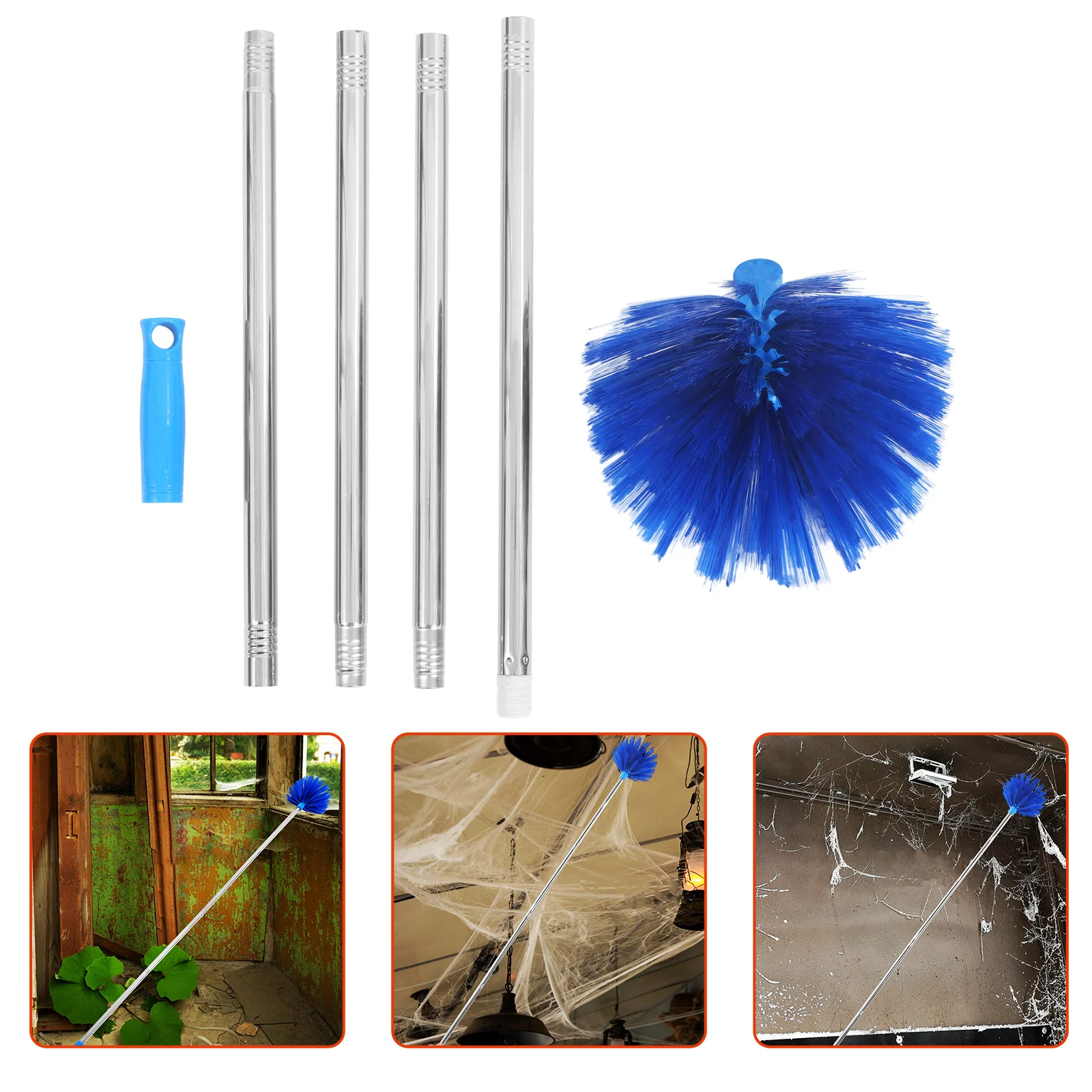 

Web Cleaner Brush Cobweb Dusters Extendable Pole For High Ceiling Dust Removal Indoor Outdoor Use Cobweb Duster