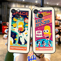 Hot Cartoon The Simpsons Poster Apple iPhone Case For 15 14 13 12 11 Mini XS XR X 6S 6 Pro Max Plus Black Soft Cover