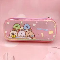 4 pz/lotto trasparente Sumikko Gurashi Pencil Box multifunzione astuccio cancelleria penna borsa cancelleria forniture scolastiche per ufficio