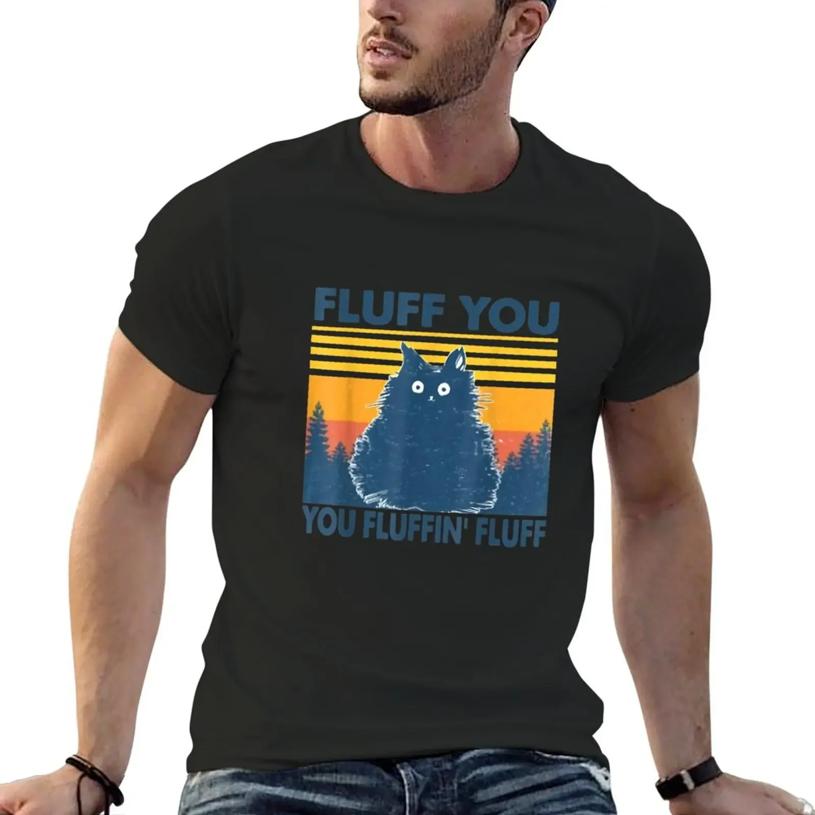 Fluff You You Fluffin Fluff T-shirt boys animal print Aesthetic clothing new edition men clothes