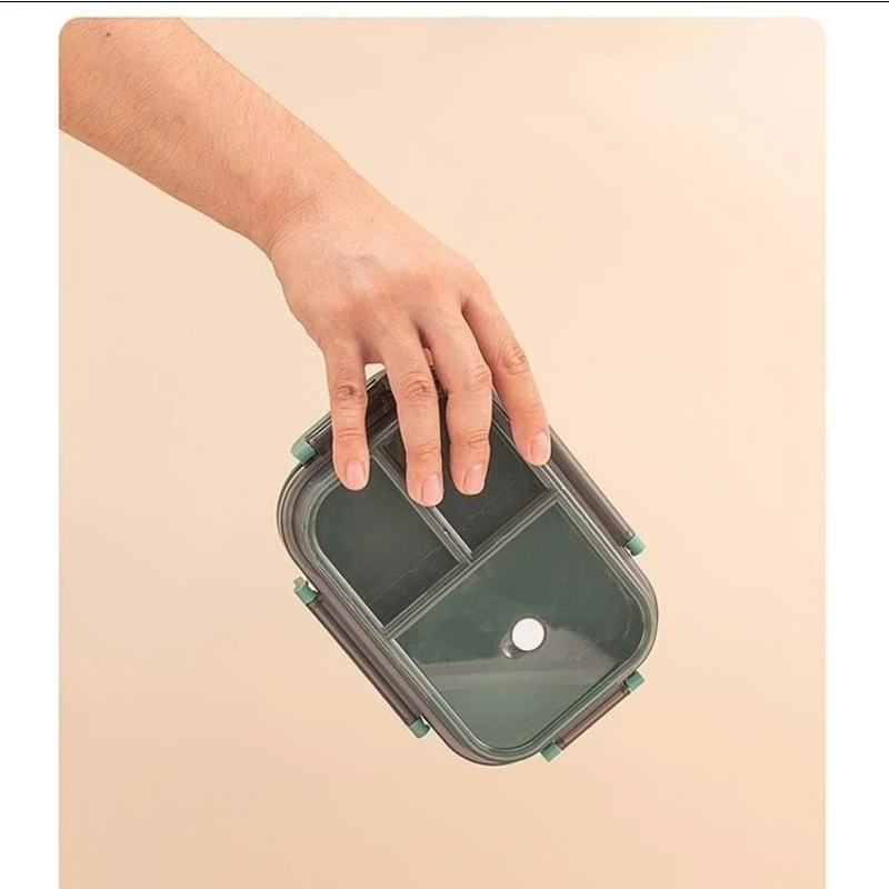 

Portable 2-Layer Sealed Lunch Box Set with Fork And Spoon Microwave Safe Food Container for Picnics And Work