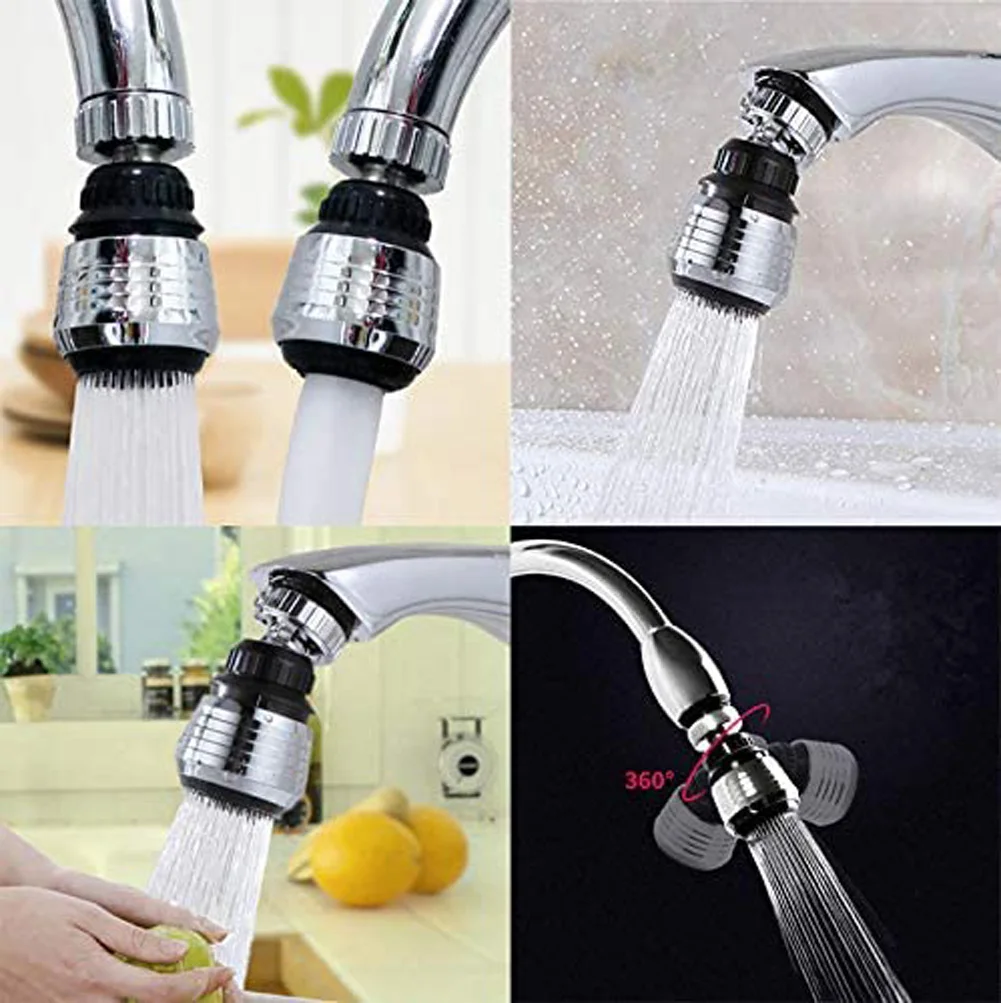 360° Swivel Mode Saving Water Bubbler Nozzle High Pressure Faucet Filter Faucet Adapter Extender Foam Kitchen Faucet Aerators