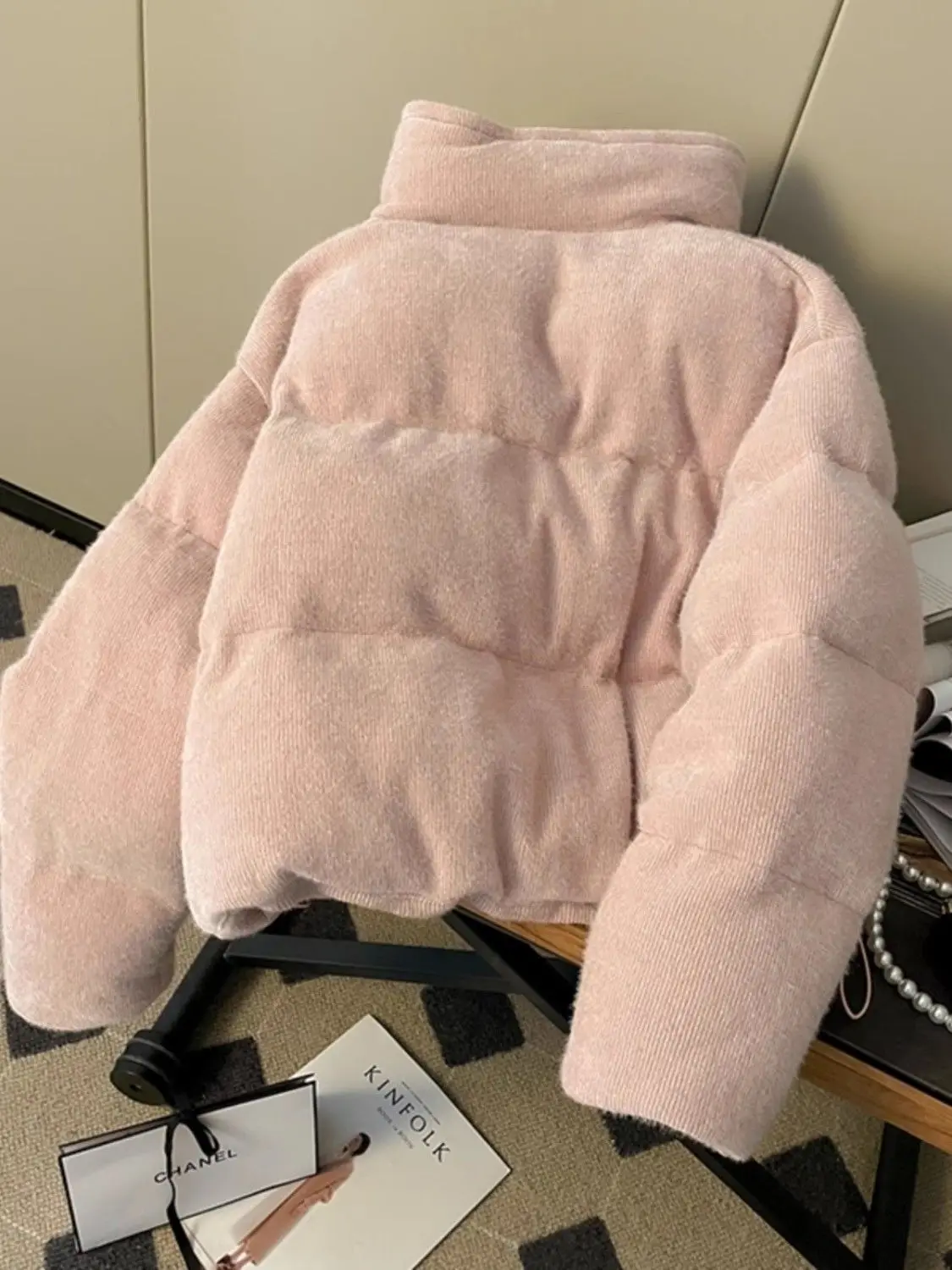 

Versatile Short Stand-up Collar Cotton Clothes 2025 New Winter Coat Women