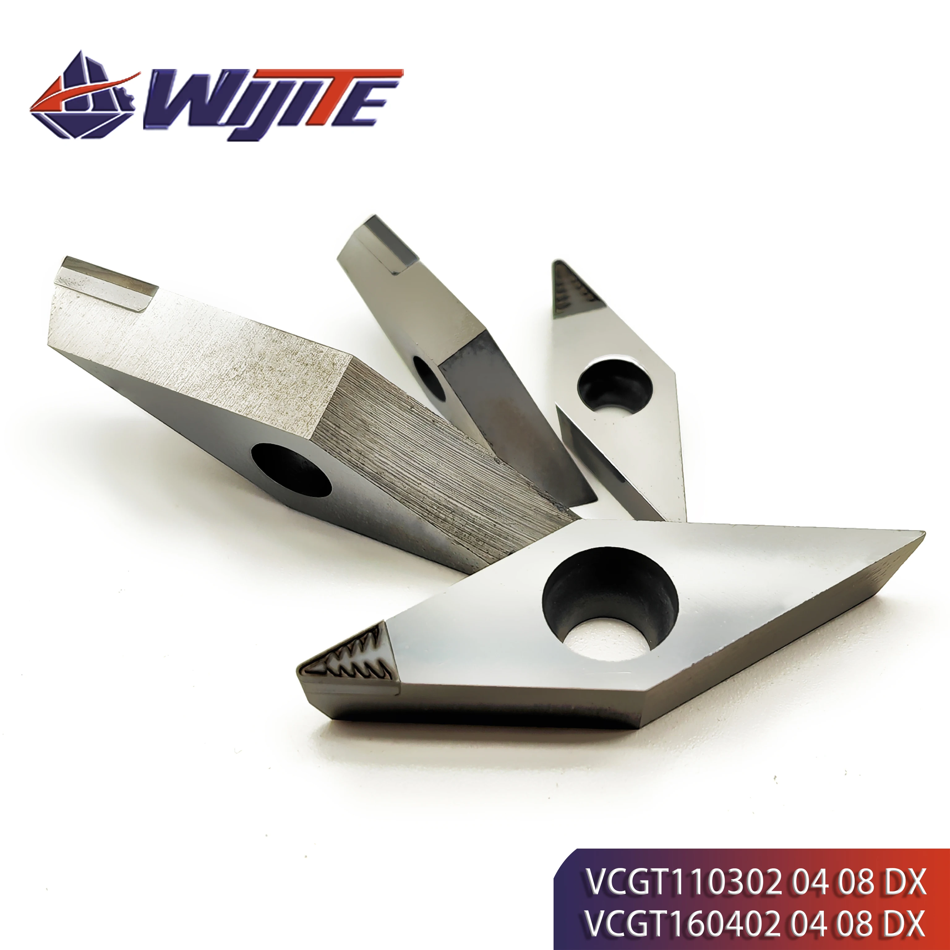 Pcd Insert Chip Cutting Tool para Cobre e Alumínio Não Fusível Vcgt110302 Vcgt110304 08 Vcgt160402 Vcgt160404 08