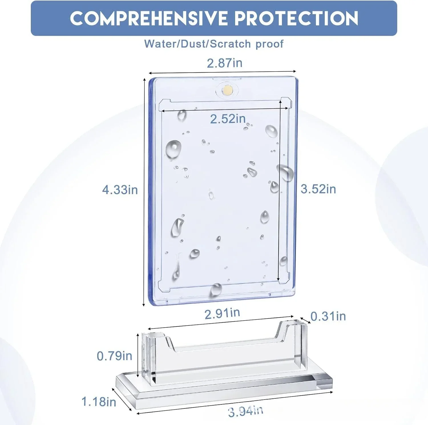 Protecteur de carte magnétique 35PT, 5 jeux de cartes avec support pour Kpop Idol Photo, affichage de cartes de jeu de sport, accessoires de bureau