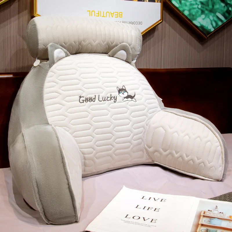 

M/L Cute Pillow Bed Head Cushion Summer New Soft Pack Bedroom Back Throw Pillows Removable and Washable Ice Peas Waist Cushions