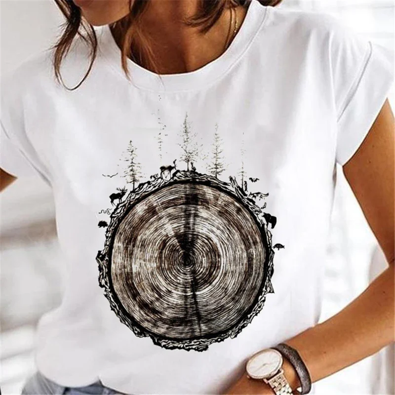 Women Dandelion T-shirts Fashion Clothing Cartoon Clothes Watercolor 90s Short Sleeve Spring Summer Female Tee Graphic Tshirt