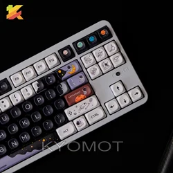 KYOMOT 150 Keys Starry Sky Astronaut Theme PBT Keycaps MOA Profile Dye Sub Keys Caps for DIY MX Switch Mechanical Keyboard Caps