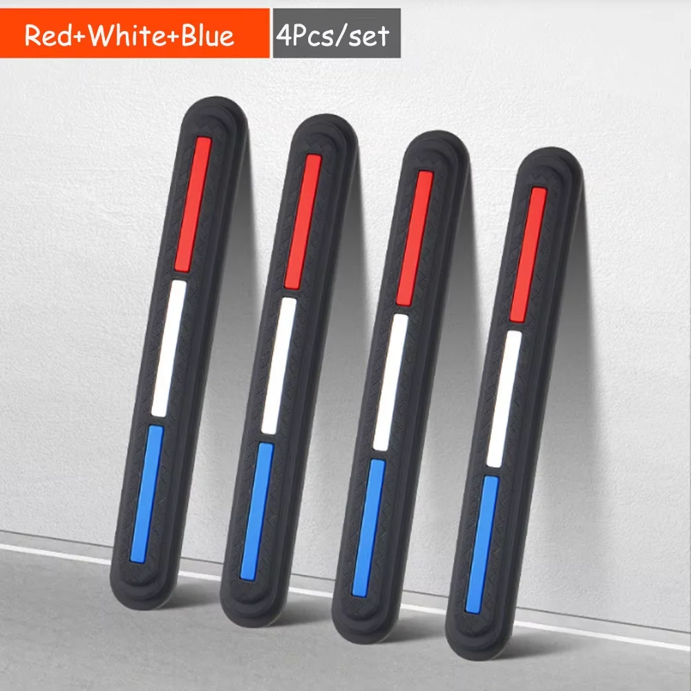 Tira Anticolisión de 3 Colores para Puerta de Coche, Adhesivo Protector Decorativo Resistente a Arañazos para Espejo Retrovisor, Protector de Apertura de Puerta de Vehículo