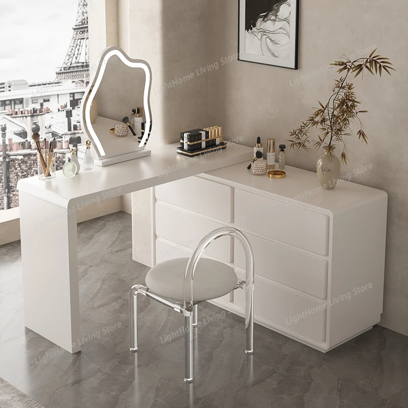 

Nordic Simple Design Dressing Table Esthetics Modern Makeup Luxury Vanity Table Elegant Trendy Schminktisch Bedroom Furniture