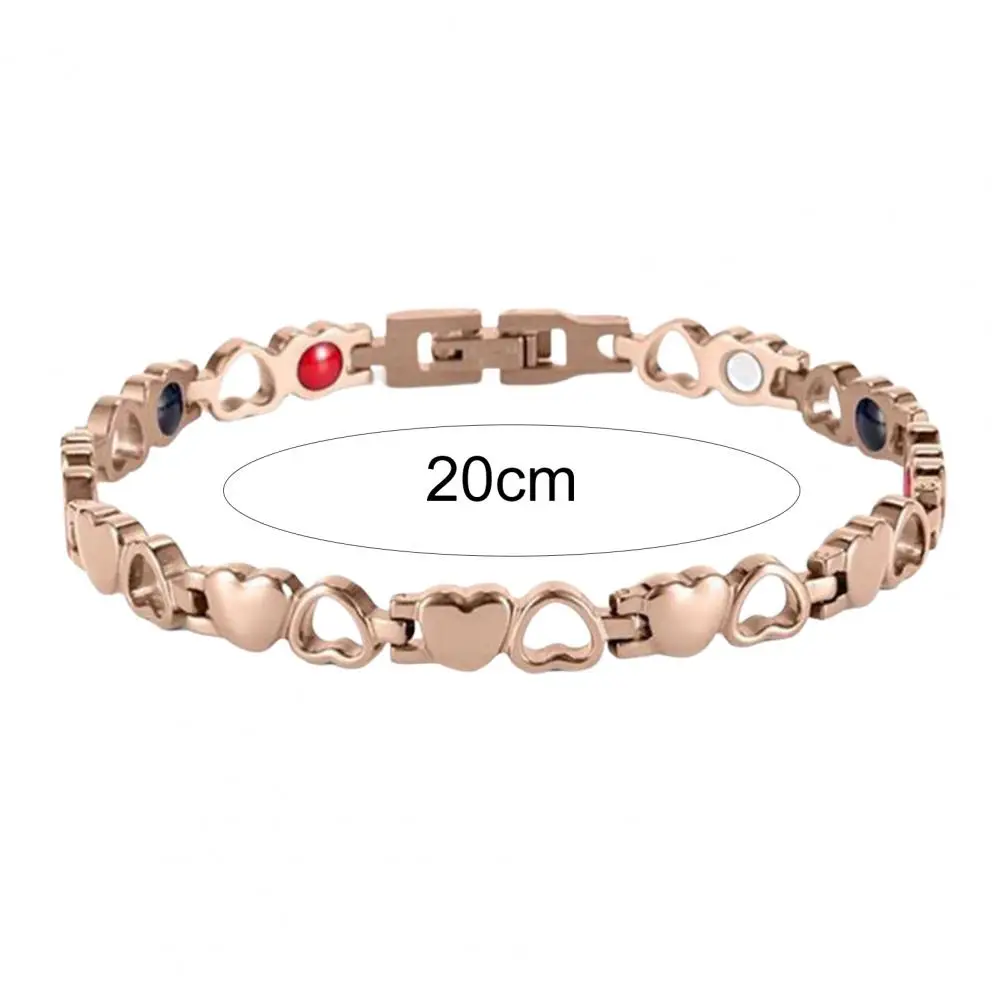 Healing Hypoallergenic Heart-shaped Women Magnetic Bangle for Dating