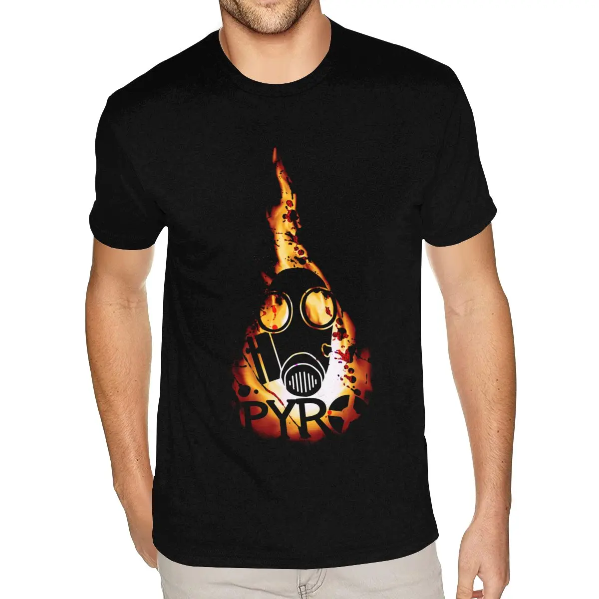 

Дешевая футболка с рисунком Team Fortress 2, мужская футболка с короткими рукавами на заказ, хлопковые черные футболки с круглым вырезом премиум-класса