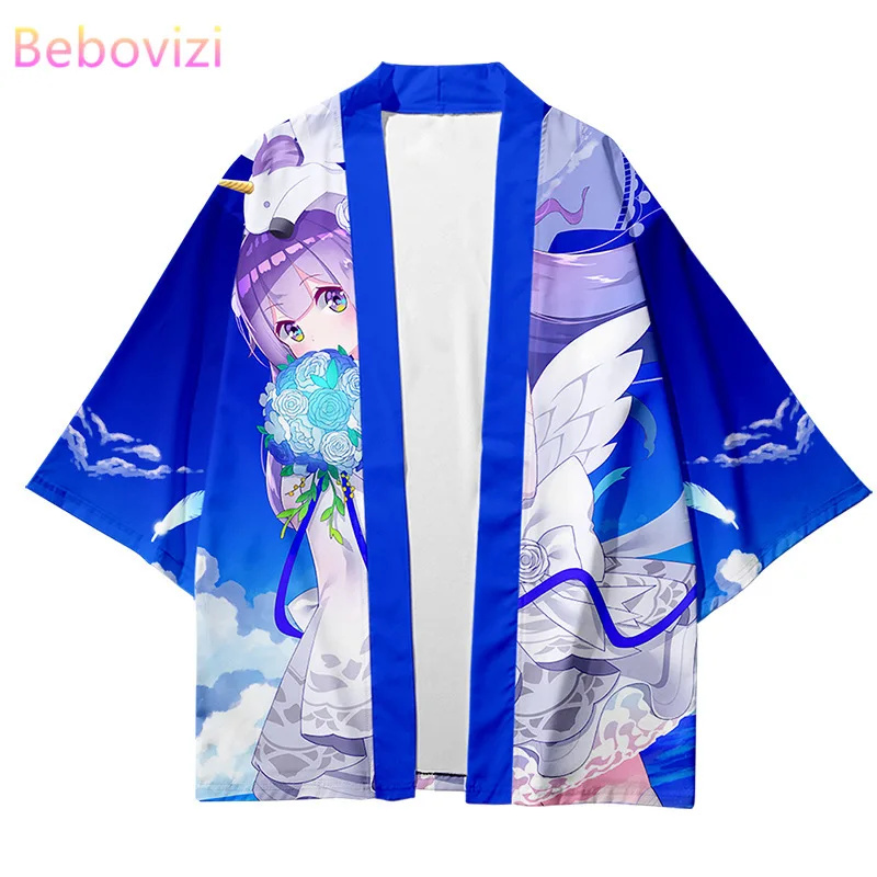 

Big Size XXS-6XL Fashion Loose Kawaii Japanese Samurai Anime Cartoon Harajuku Cardigan Women Men Haori Kimono Cosplay Top Yukata