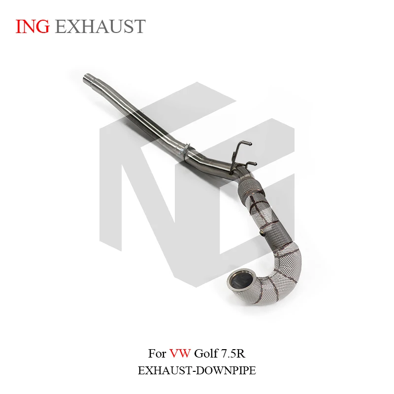 ING Stainless Steel 304 Catless DownPipe for Volkswagen VW Golf MK7 7.5R 2.0T Engine Remote Valve Performance Exhaust System