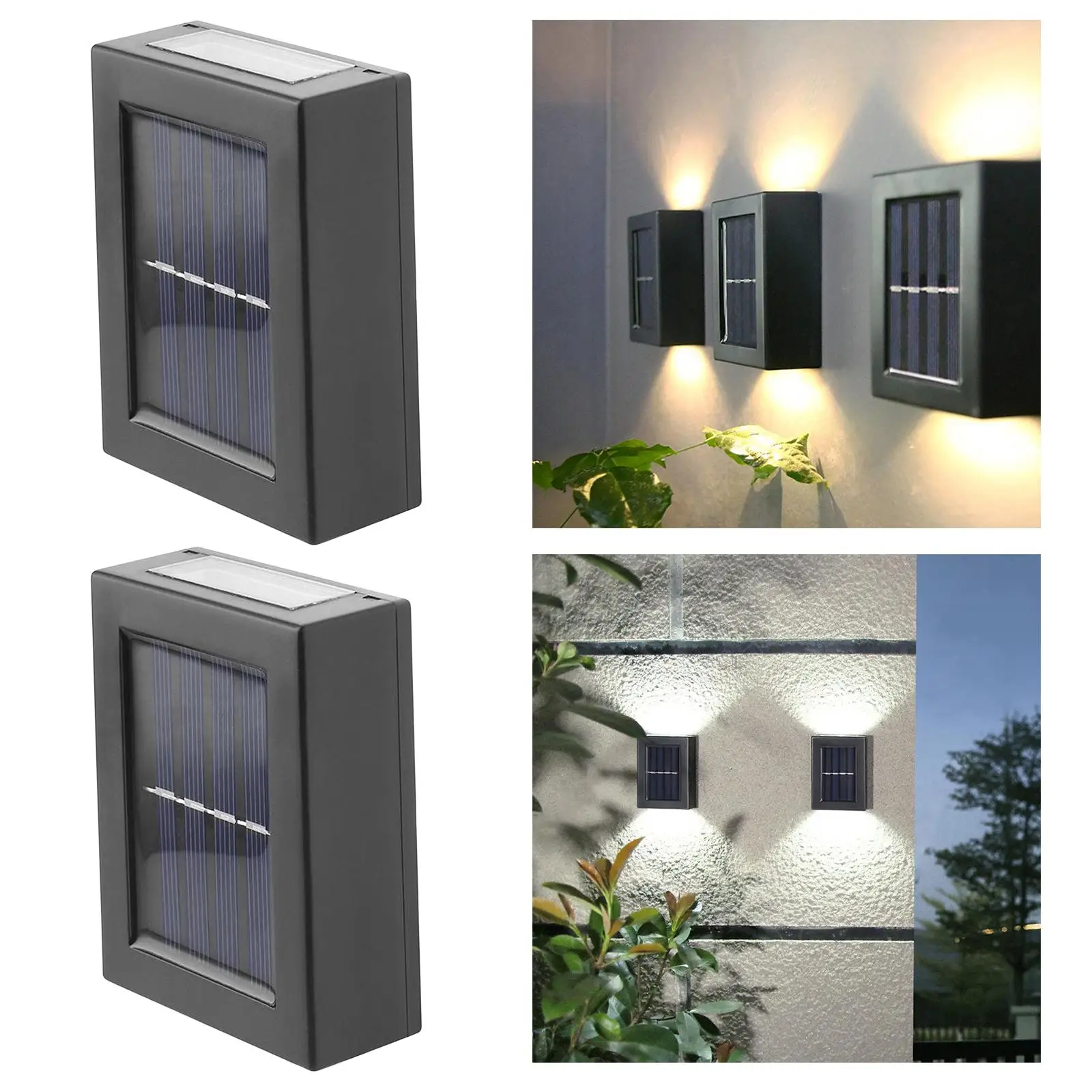 Solar Fence Lights, LED Solar Deck Lights,Waterproof Automatic Decorative