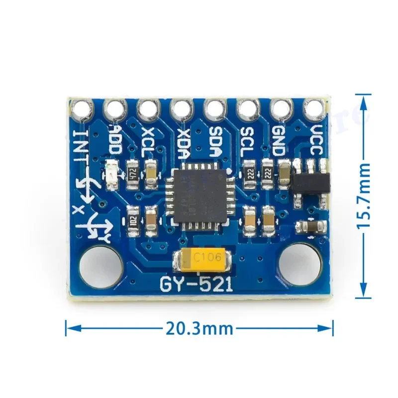 Moduł GY-521 MPU-6050 3-osiowy żyroskop przyspieszenia Moduł 6DOF
