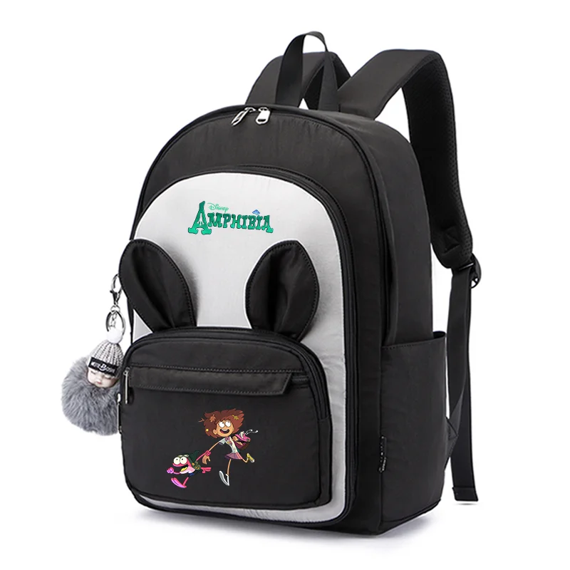 

Amphibia Children School Bags for Girls Boy Backpacks Kindergarten Cartoon Toddle Kids Book Bag Teenager Rucksack Rabbit Ears