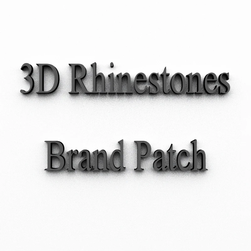 Rhinestone Sticker 3D Silicone Luxury Logo Iron on Patch Shirt Logo Hot Transfer Sticker