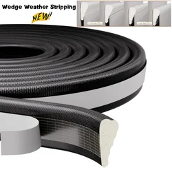 New 3M/6M Acoustic Insulation Foam Wedge Door Weather Stripping, Windows Seal Strip, Door Frame Gap Filler for 4.5-9mm Gaps Seal