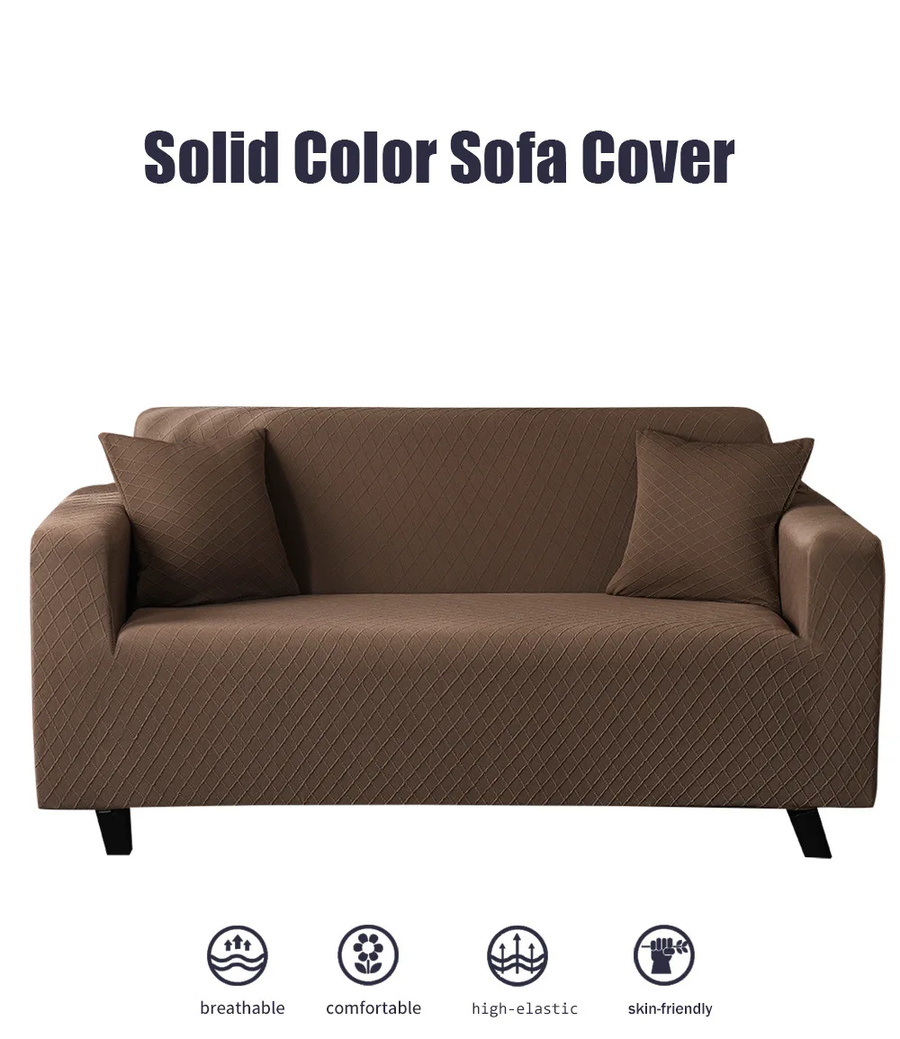 Jacquard Sofa Cover Solid Elastic Sofa Cushion Cover Living Room Washable Spandex Sofa Seat Slipcover Chaise Lounge Home Pets