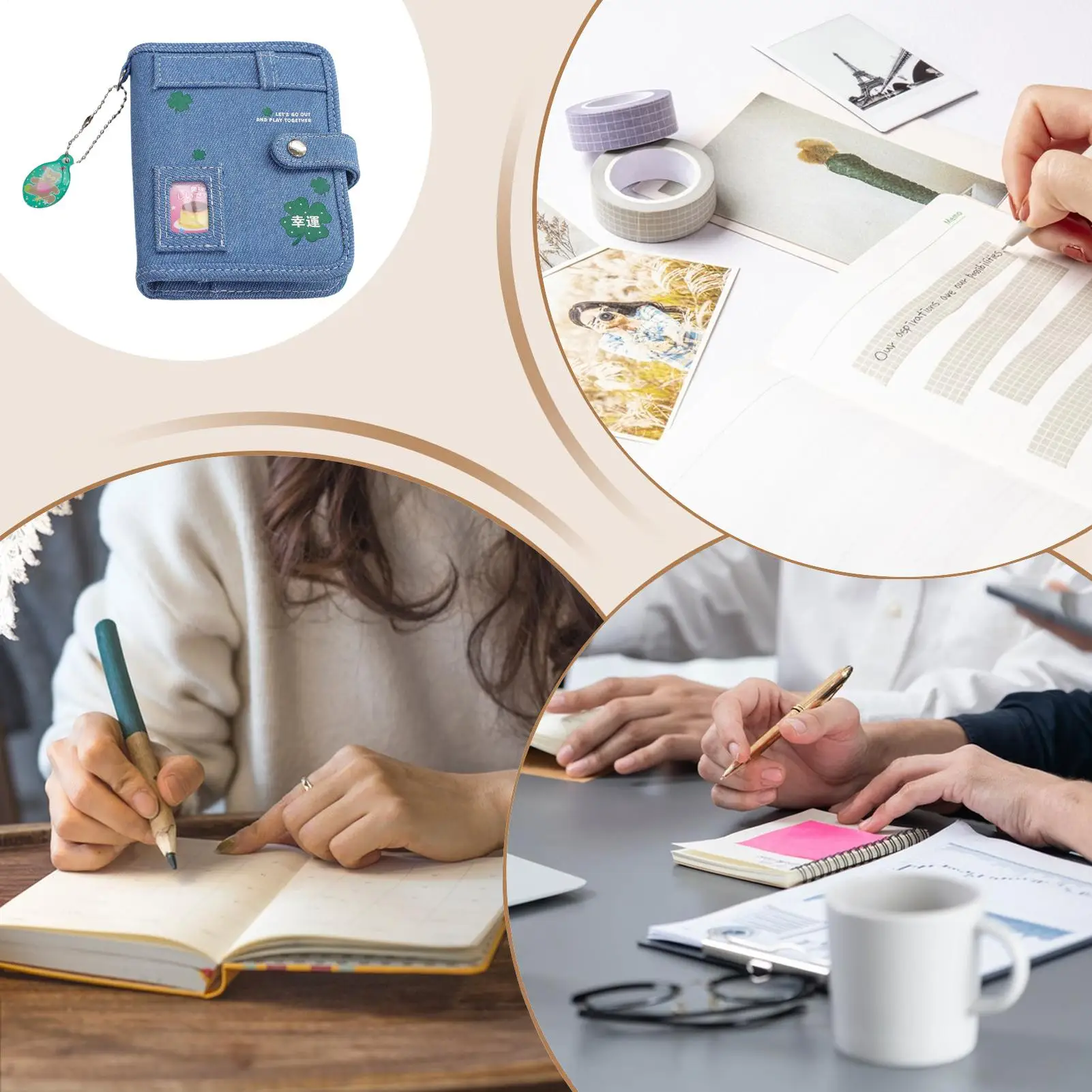 دفاتر ملاحظات للمدرسة دفتر كتابة صغير مجلة الرجعية أكسفورد القماش الموثق مخطط المحمولة سجل القصاصات للطلاب المعلم #5