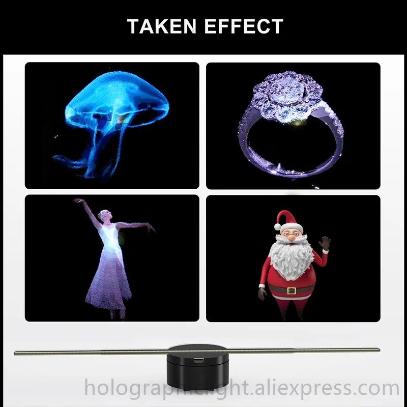 Newest 3D Advertising Fan Wifi Hologram Projector Real-Time 244 Beads Led Holographic Lamp Advertising Display Logo Projector