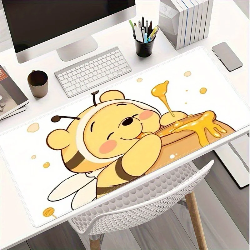 Officially Licensed Disney Winnie-the-Pooh & Tigger Mouse Pad - Winnie-the-Pooh Honey Pot Design with Pooh Bear & Tigger, Non-Sl