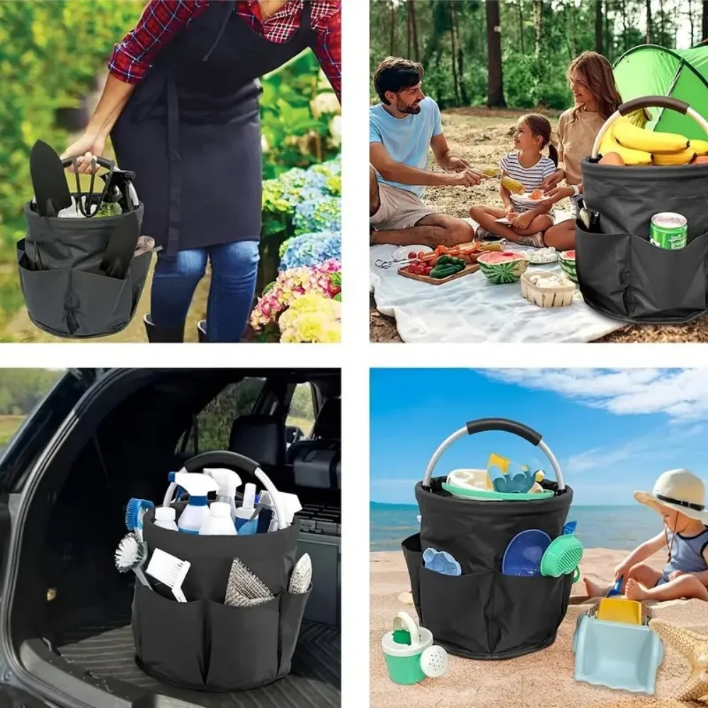 Outdoor Portable Foldable Portable Basket Picnic Camping Basket Garden Tool Basket Travel Storage Toiletry Bag Storage Basket - view 6