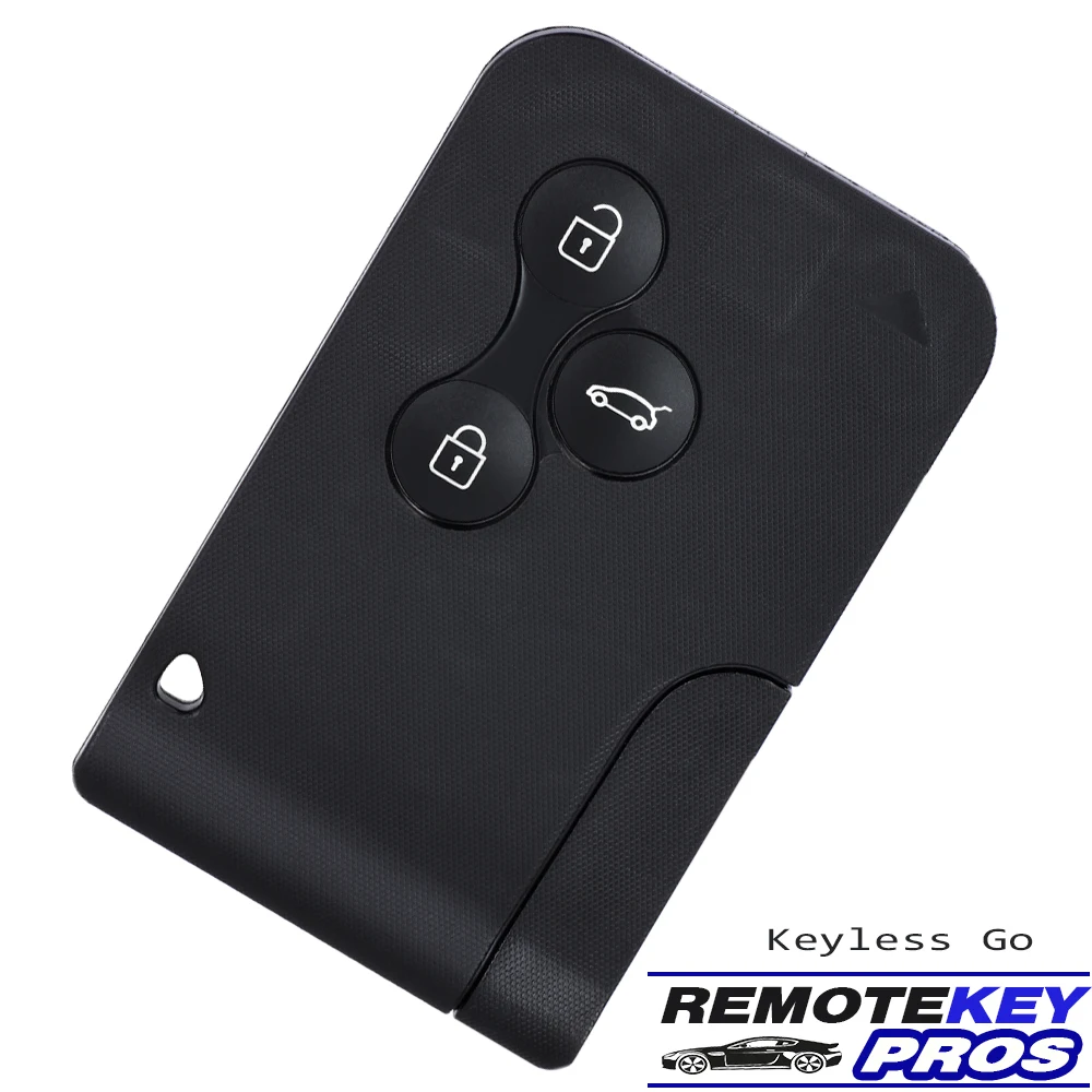 DIYKEY Keyless Go Smart Remote Key 3 Button FOB BCM Hands Free 433MHz ID46 PCF7943 Key Card for Renault Megane 2 Scenic 2 Clio 2