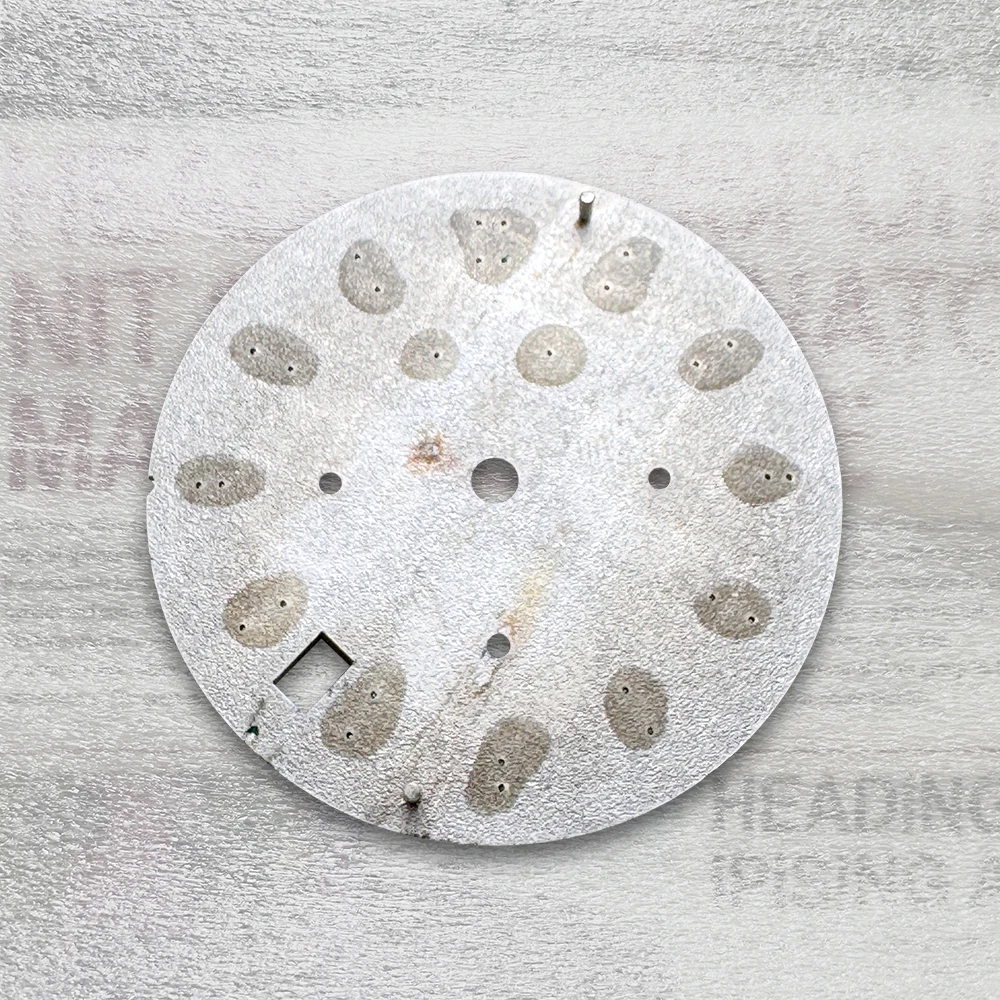 Quadrante con logo S da 31,8 mm adatto per movimento al quarzo VK63 Accessori per la modifica dell'orologio con quadrante in quercia verde luminoso di alta qualità