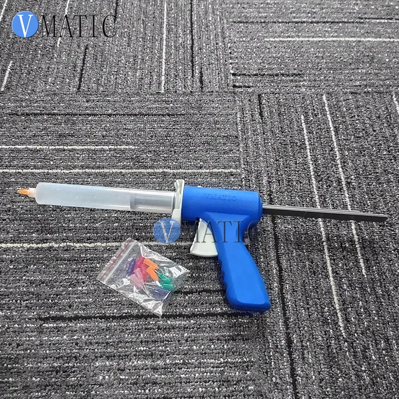 Free Shipping Manual Liquid Glue Dosing Fluid Dispensing 5/10/30/55 Cc / Ml Syringe Caulking Gun With Syringe & Needles