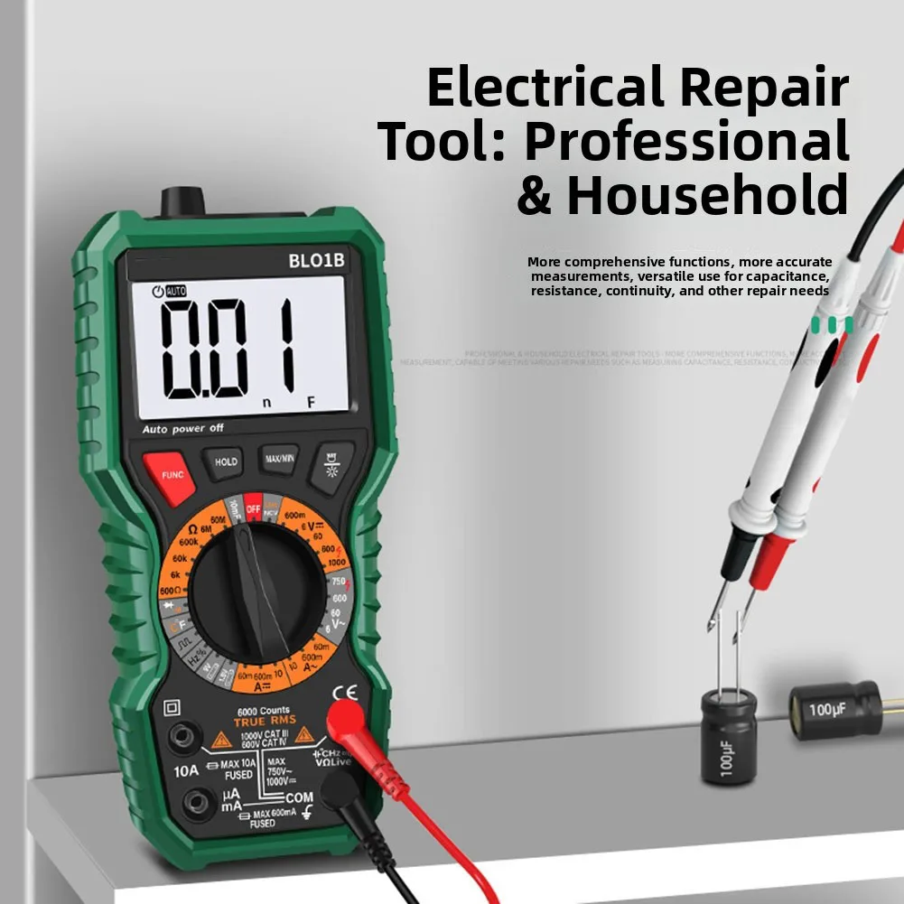 

BLO1B BLO1C Digital Multimeter NCV Non Contact Voltage Tester With True RMS AC DC Measurement For Electrical Repair Work